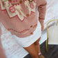 Vintage French Rose Cardigan - Pale Mauve