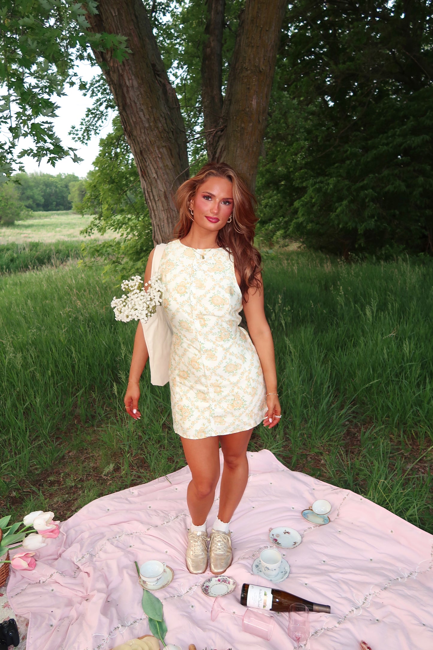 Sorrento Bloom Boat Neck Dress