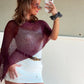 The Angel Veil Poncho - Bordeaux Whisper 9.12 PREORDER