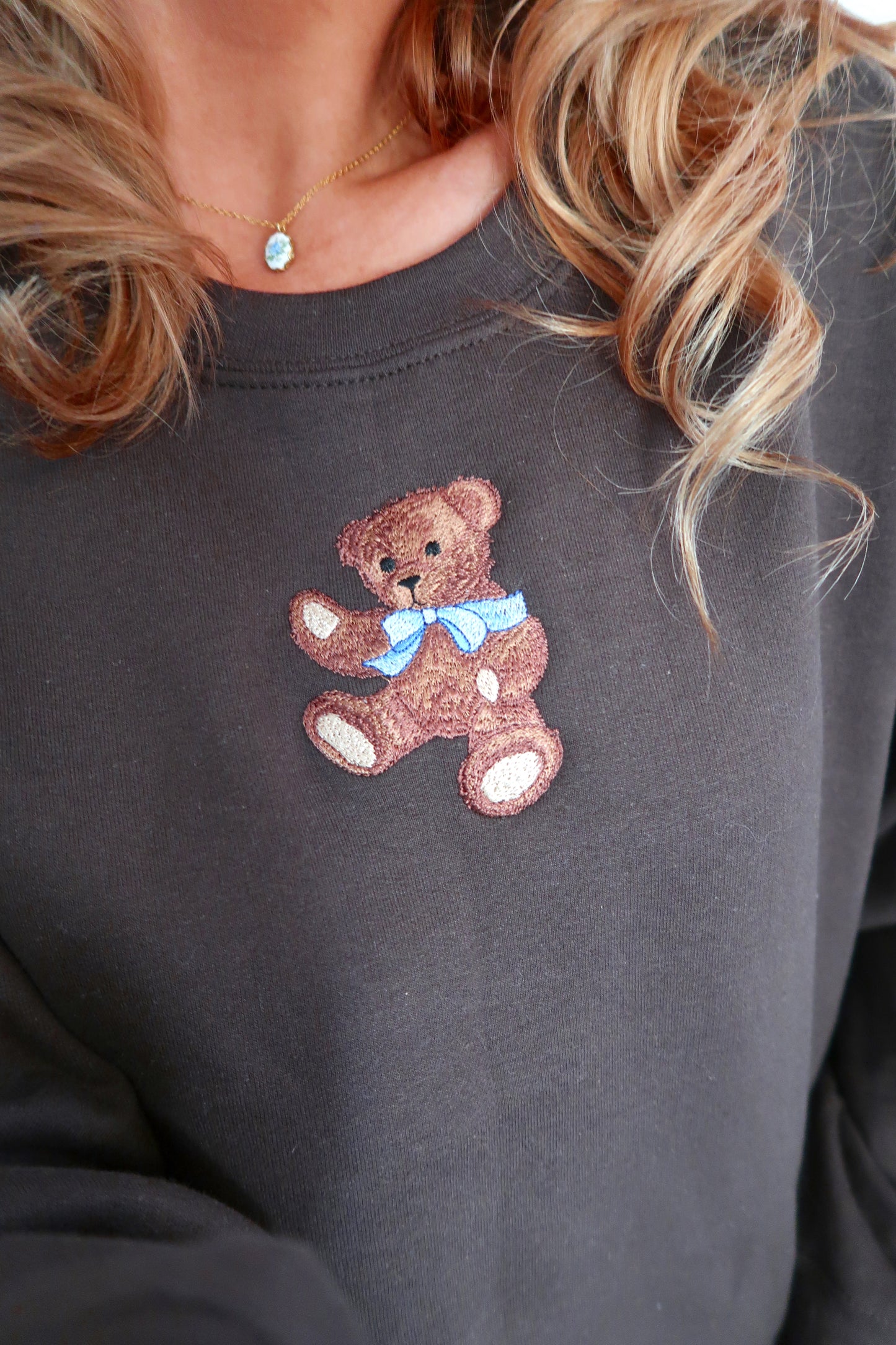 Teddy’s Toasty Lodge Pullover - Blue Bear