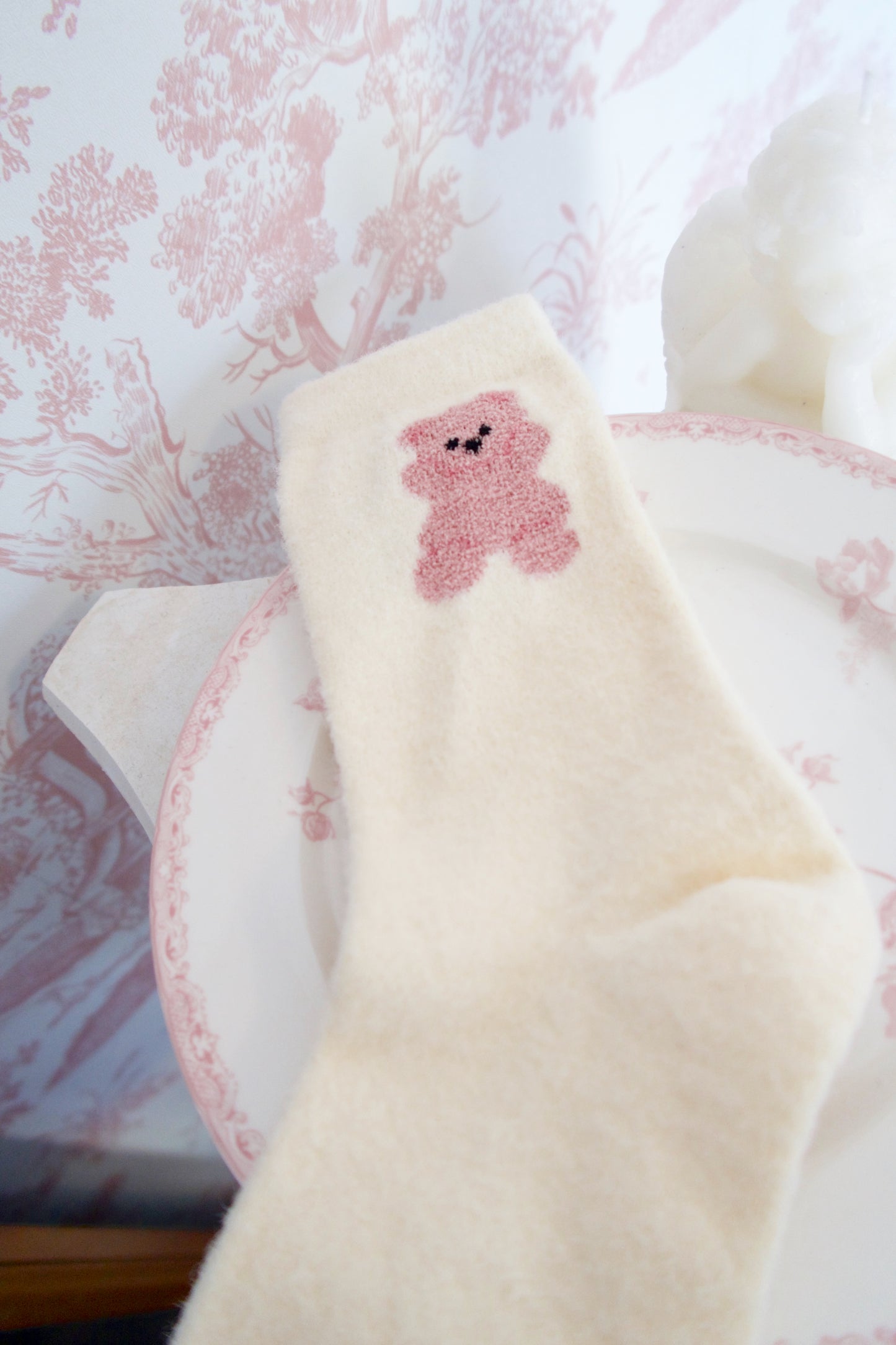 Pink Paws Cashmere Socks