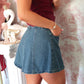 The Baroness Flared Denim Skirt