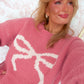 Cozy Coquette Sweater - Pink