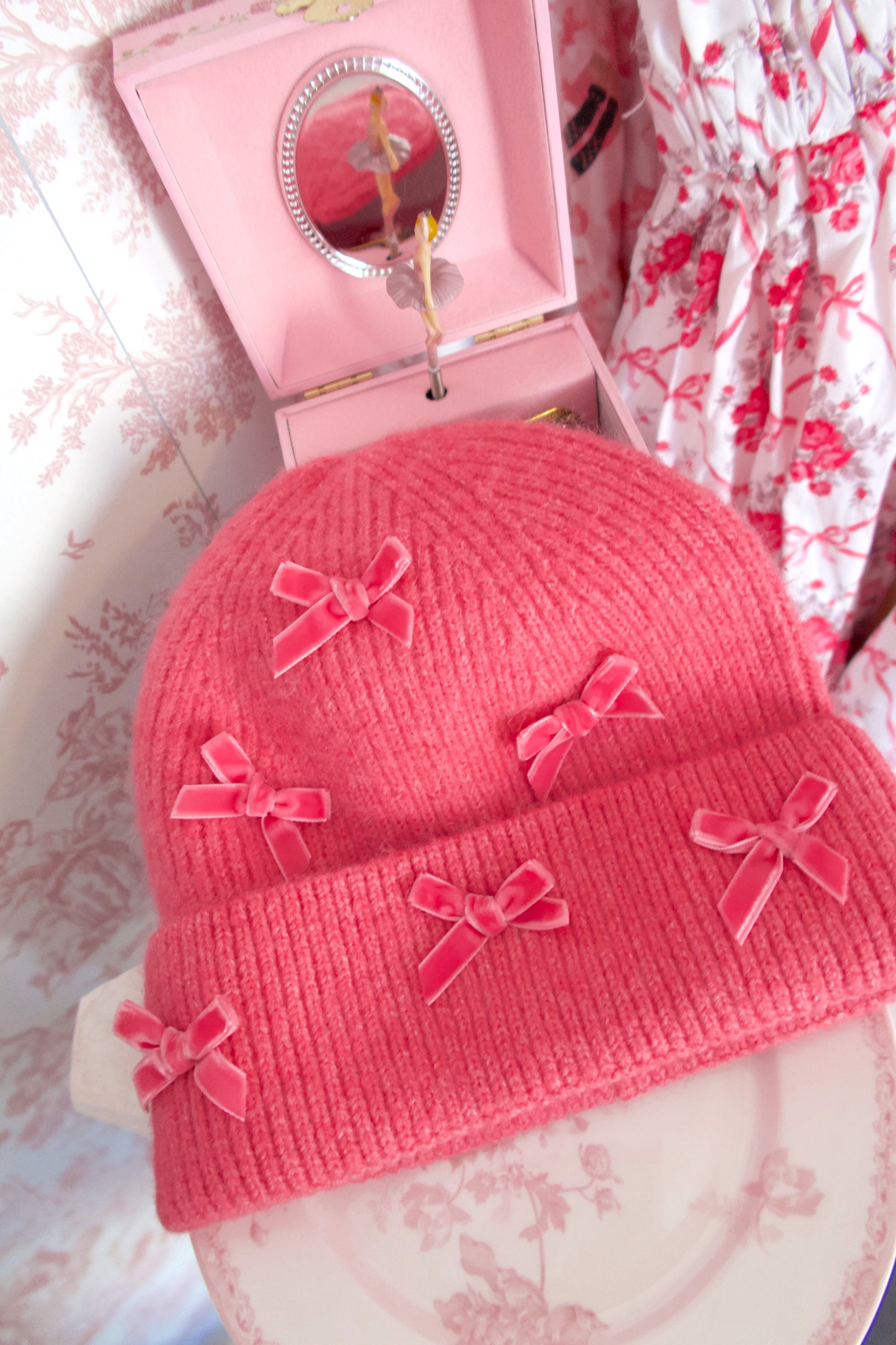 Pinkerbelle Bow Beanie Hat