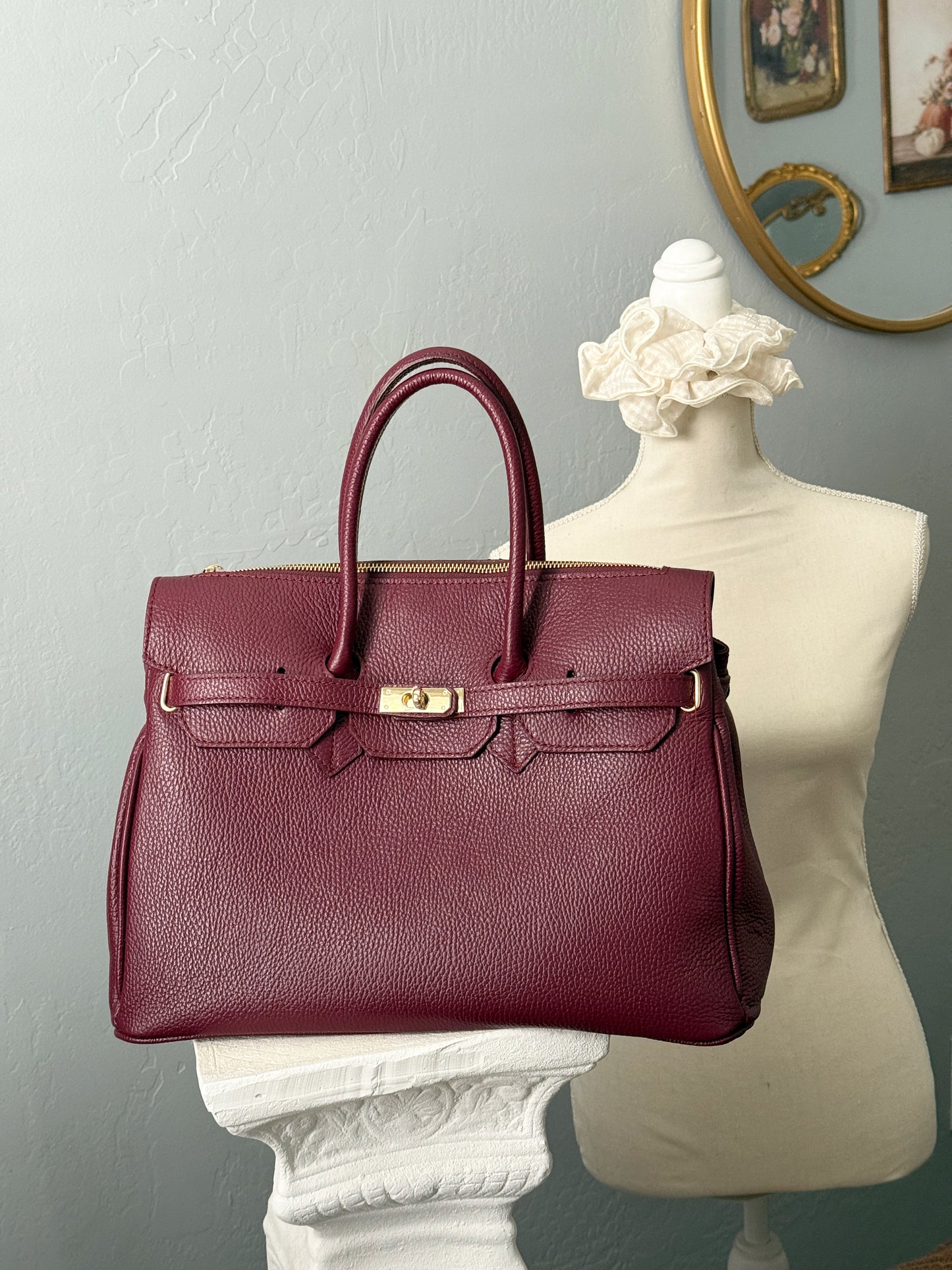 The Janáe Handbag - Wine Burgundy