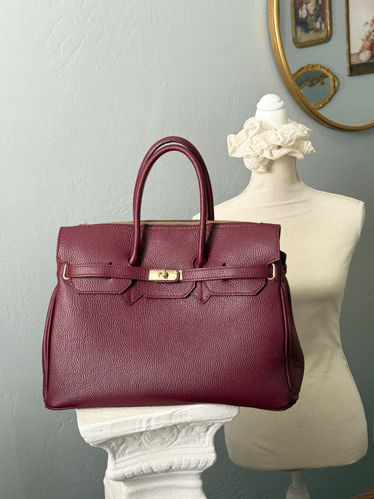 The Janáe Handbag - Wine Burgundy