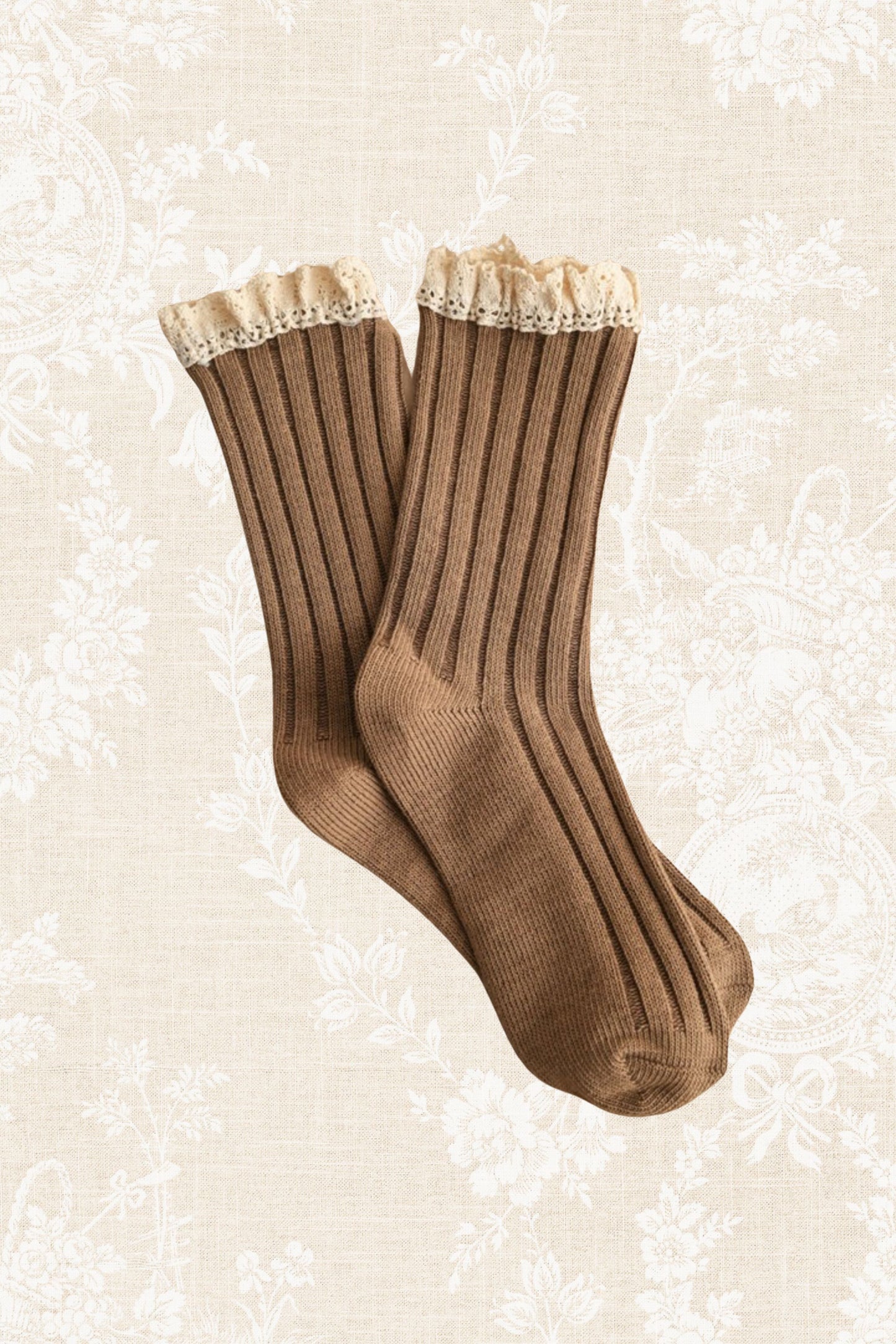 Khaki Châle Socks